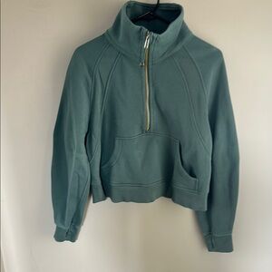 Lululemon Quarter-Zip oversized Scuba in Medium Forrest